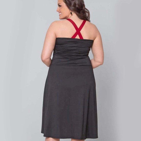 Kiyonna Plus Size 1X Cover Up Convertible to Dress Womens Purple Swimwear - Picture 8 of 9